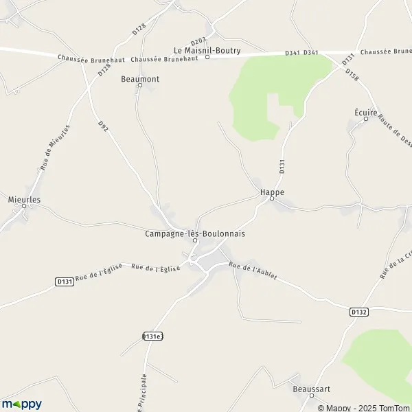 Plan campagne-les-boulonnais : carte de campagne-les ...