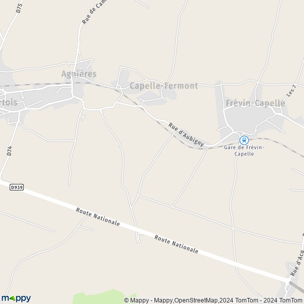La carte pour la ville de Capelle-Fermont 62690
