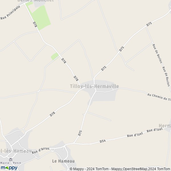 La carte pour la ville de Tilloy-lès-Hermaville 62690