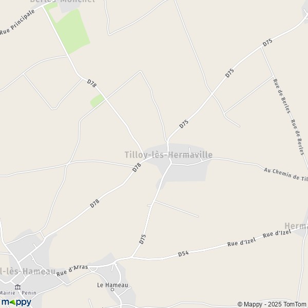 La carte pour la ville de Tilloy-lès-Hermaville 62690