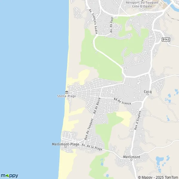 Plan StellaPlage carte de StellaPlage (62780) et infos pratiques