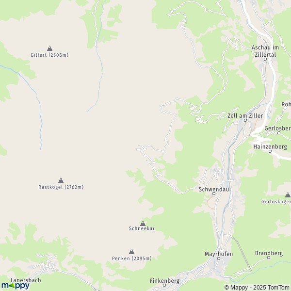 La carte pour la ville de Hippach 6283-6284