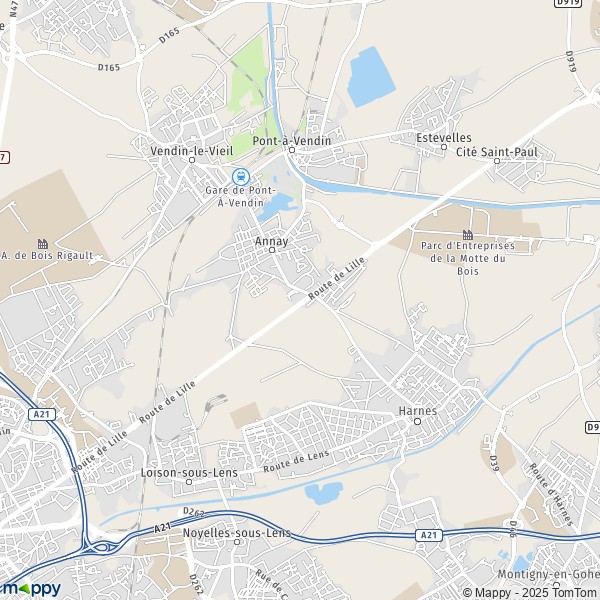 Carte Bas d'Harnes, 62880 Annay