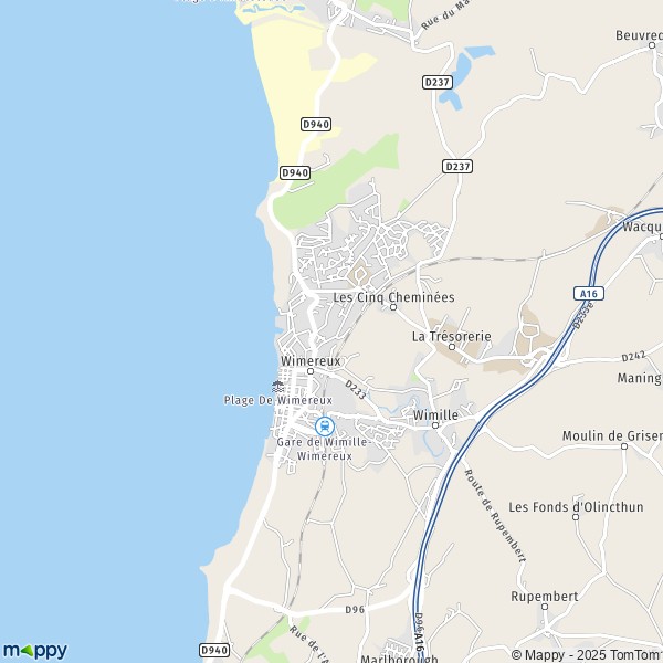 La carte pour la ville de Wimereux 62930