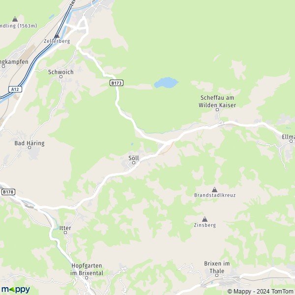 La carte pour la ville de Söll 6306