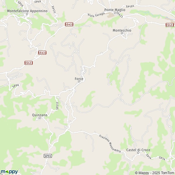 La carte pour la ville de Force 63086