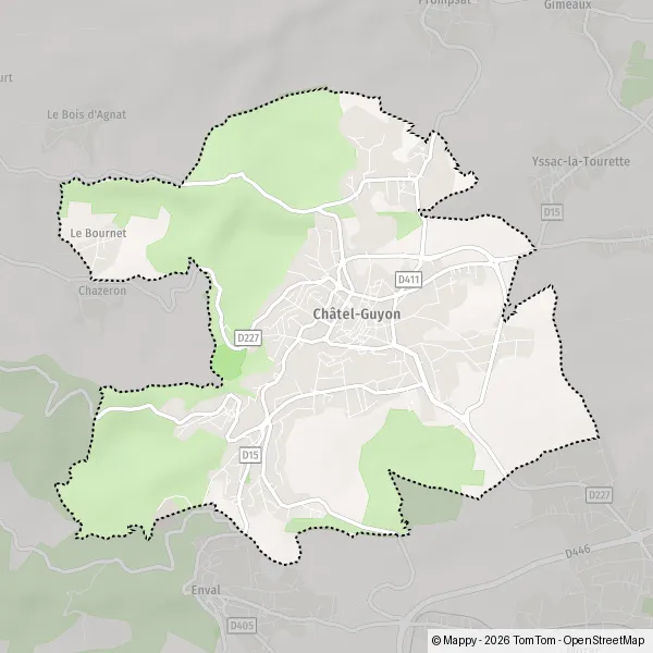 Plan Ch tel Guyon Carte De Ch tel Guyon 63140 Et Infos Pratiques