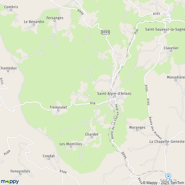 La carte pour la ville de Saint-Alyre-d'Arlanc 63220