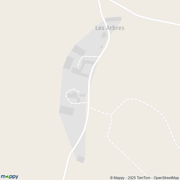 Carte Les Arbres, 63390 Saint-Gervais-d'Auvergne