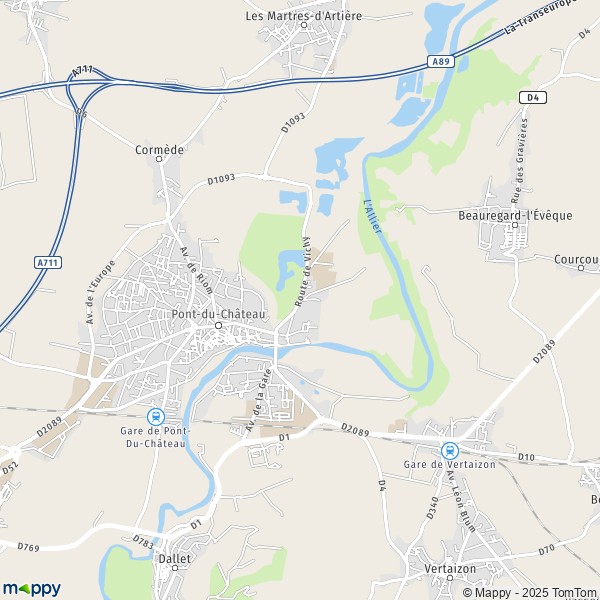 Carte La Varenne, 63430 Pont-du-Château