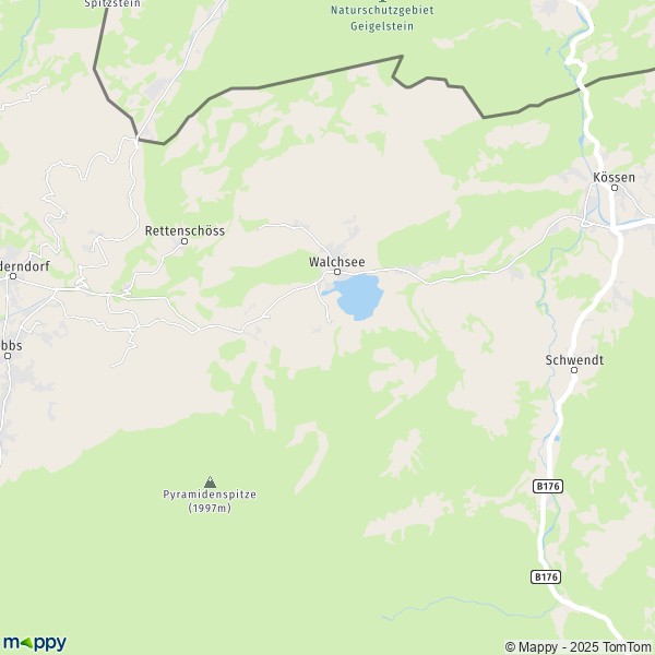La carte pour la ville de Walchsee 6344-6347
