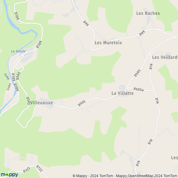 La carte pour la ville de Lisseuil 63440