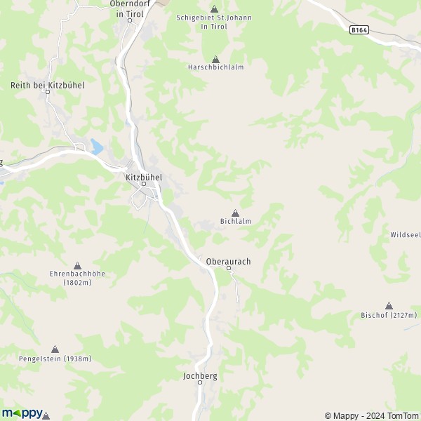 La carte pour la ville de Kitzbühel 6365-6371