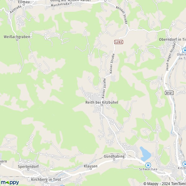 La carte pour la ville de Reith bei Kitzbühel 6370