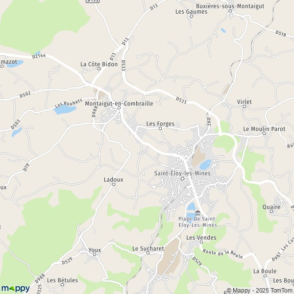 Carte La Danne, 63700 Saint-Éloy-les-Mines