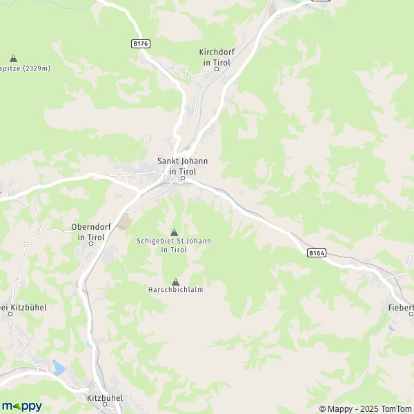 La carte pour la ville de Saint-Johann-en-Tyrol 6380