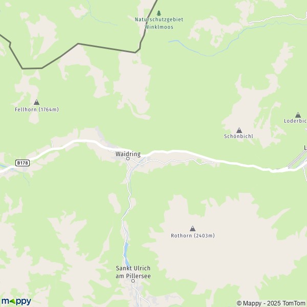 La carte pour la ville de Waidring 6384