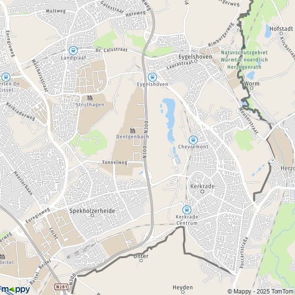 La carte pour la ville de Kerkrade 6422-6471