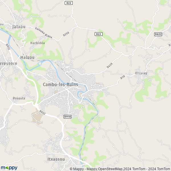 La carte pour la ville de Cambo-les-Bains 64250