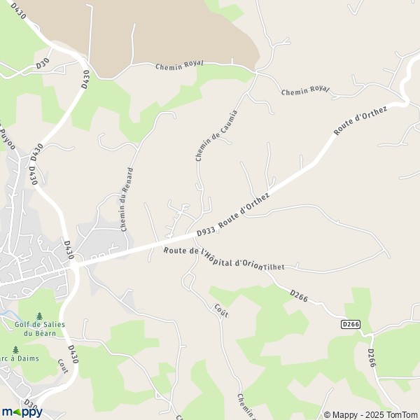 Carte Péhau, 64270 Salies-de-Béarn
