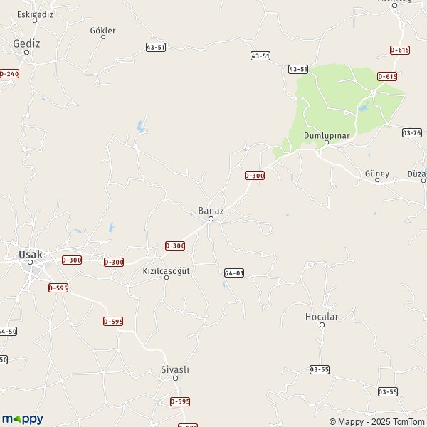 La carte pour la ville de Banaz 64500-64502
