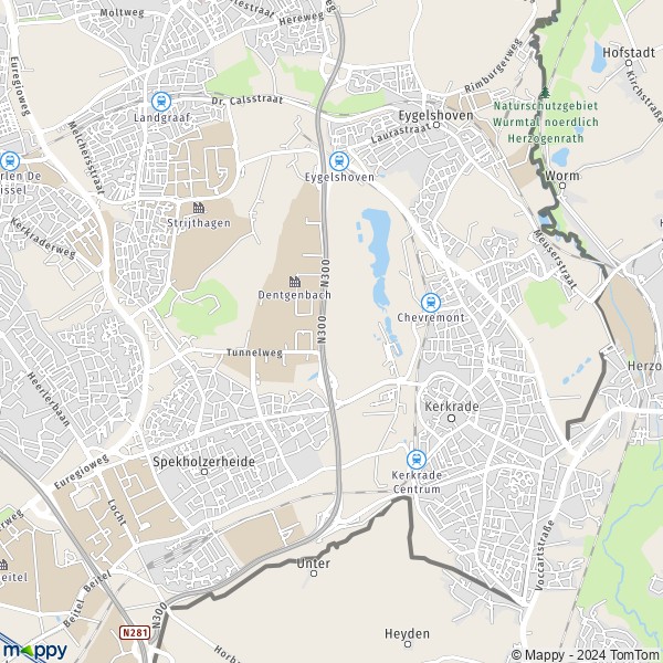 La carte pour la ville de Kerkrade 6461-6471