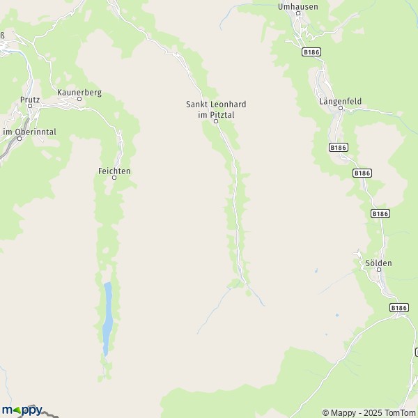 La carte pour la ville de Sankt Leonhard im Pitztal 6481