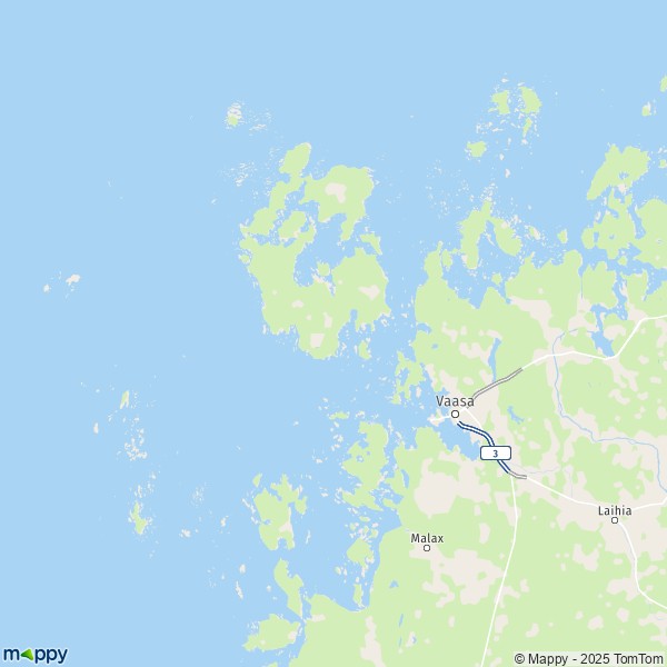 La carte pour la ville de Korsholm 65280-66999