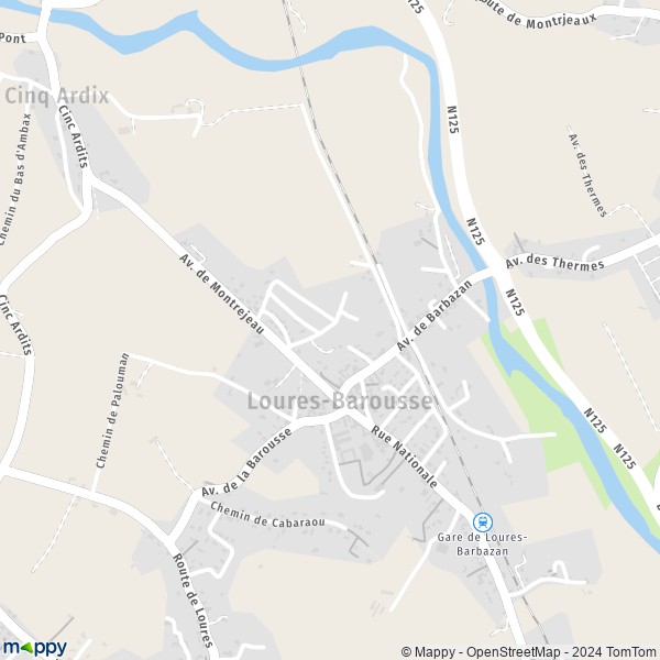 La carte pour la ville de Loures-Barousse 65370