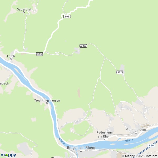 La carte pour la ville de 65385 Rüdesheim am Rhein