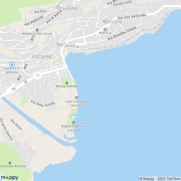 La carte pour la ville de Muralto 6600-6644
