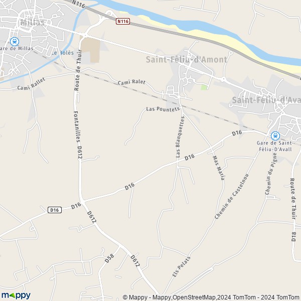 La carte pour la ville de Saint-Féliu-d'Amont 66170