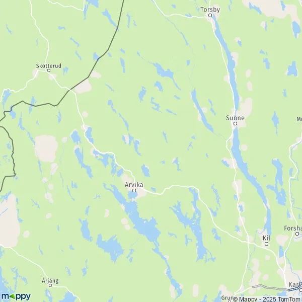 La carte pour la ville de Arvika 66195-68698