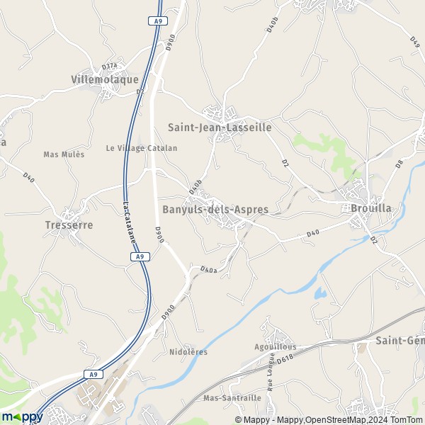 La carte pour la ville de Banyuls-dels-Aspres 66300