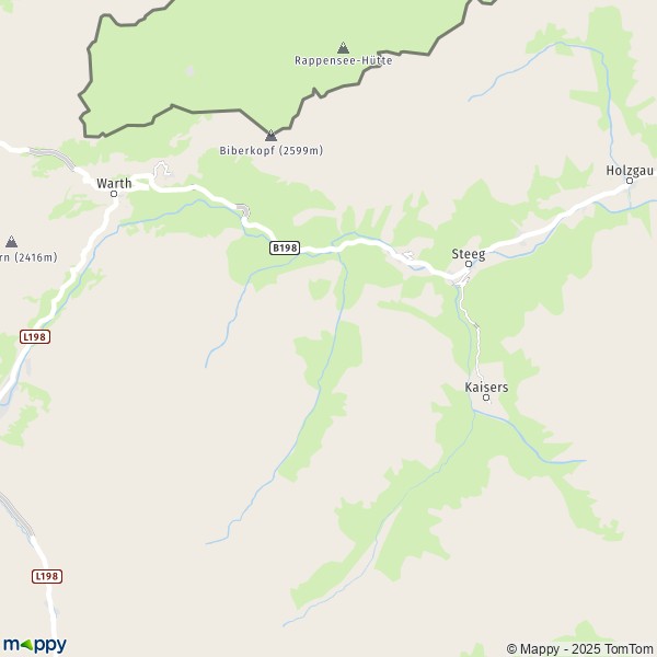 La carte pour la ville de Steeg 6655-6767