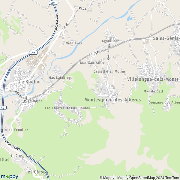 La carte pour la ville de Montesquieu-des-Albères 66740
