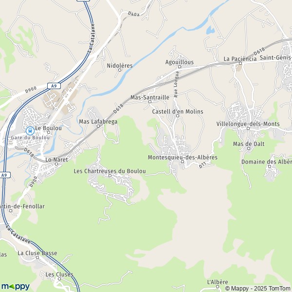 La carte pour la ville de Montesquieu-des-Albères 66740