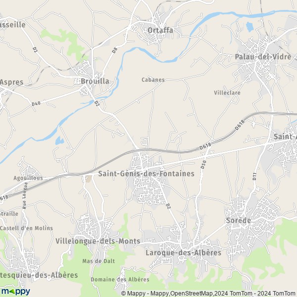 La carte pour la ville de Saint-Génis-des-Fontaines 66740