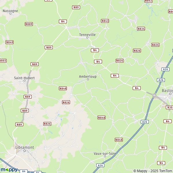 La carte pour la ville de 6680-6681 Sainte-Ode