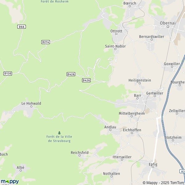 Carte Z.A.C. du Muckental, 67140 Barr