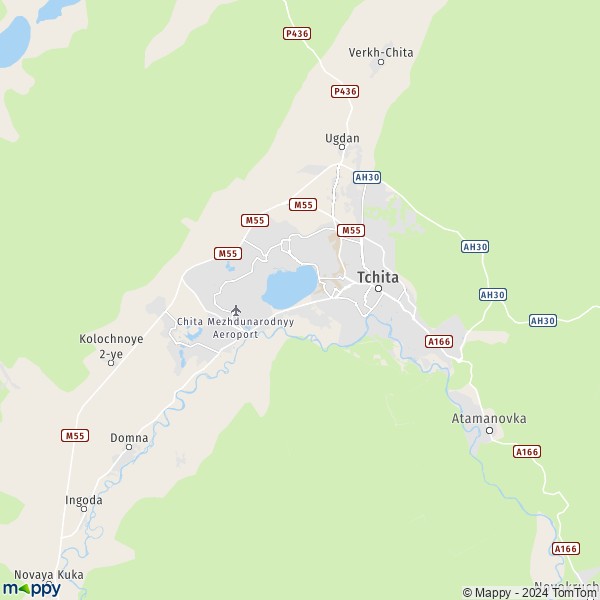 La carte pour la ville de Tchita 672000-672049