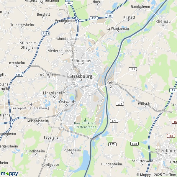 Carte Z.A.C. Route de Strasbourg, 67205 Oberhausbergen