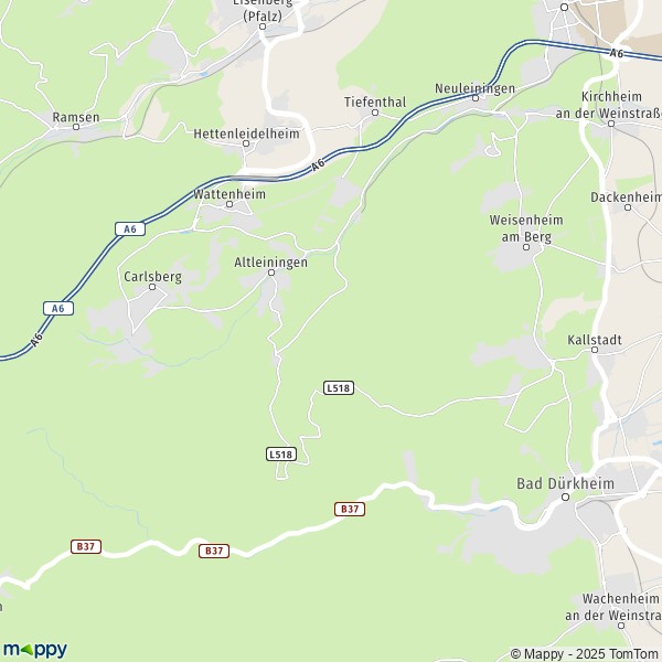 La carte pour la ville de 67273 Bobenheim am Berg