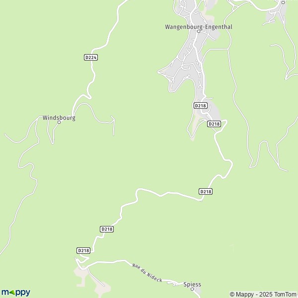 Carte Commune de Wangenbourg-Engenthal, 67280 Oberhaslach