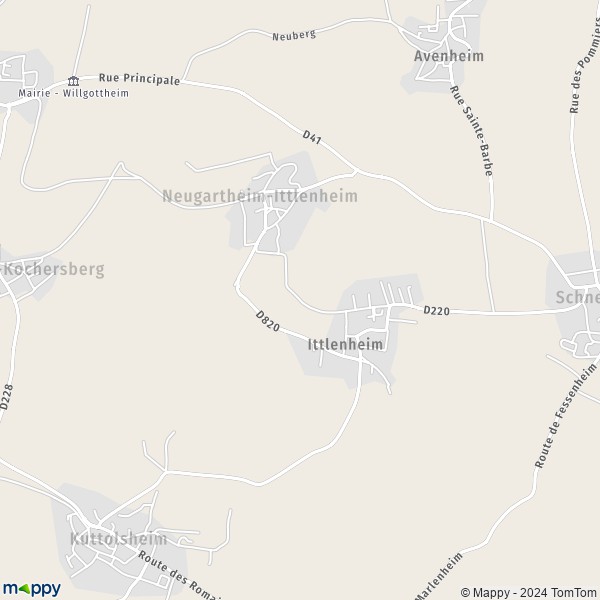 La carte pour la ville de Neugartheim-Ittlenheim 67370