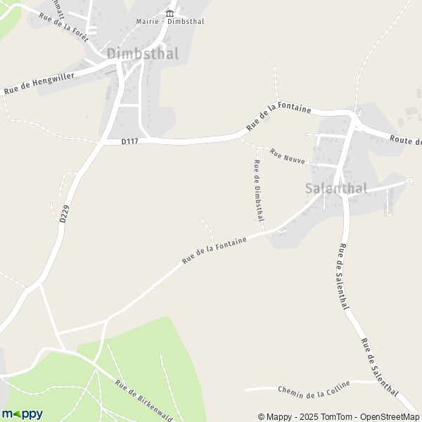 La carte pour la ville de Salenthal, 67440 Sommerau