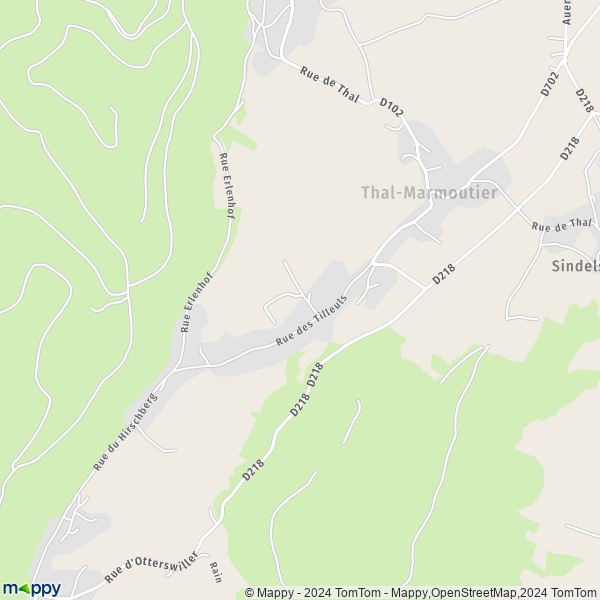 La carte pour la ville de Thal-Marmoutier 67440