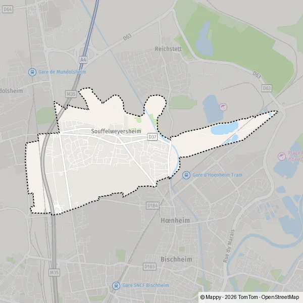Plan Z.A. Les Découvertes : carte de Z.A. Les Découvertes, 67460 ...