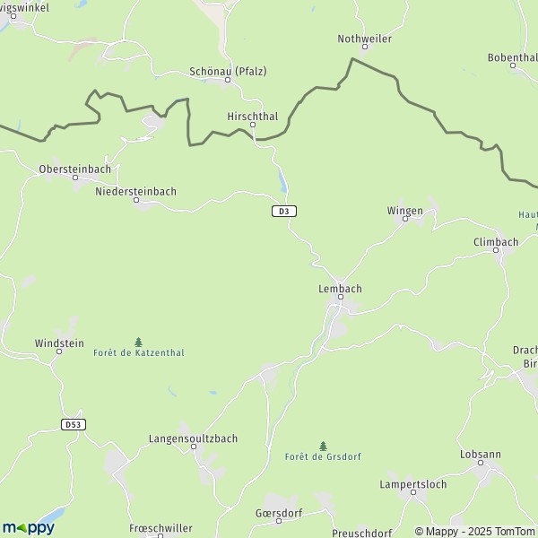 Plan Lembach : carte de Lembach (67510) et infos pratiques