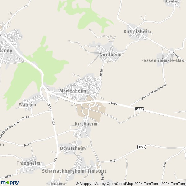 La carte pour la ville de Marlenheim 67520